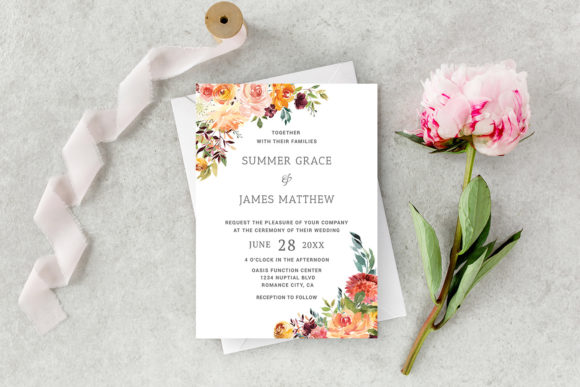 Download Romantic Floral Earthy Wedding Template - Art Collection