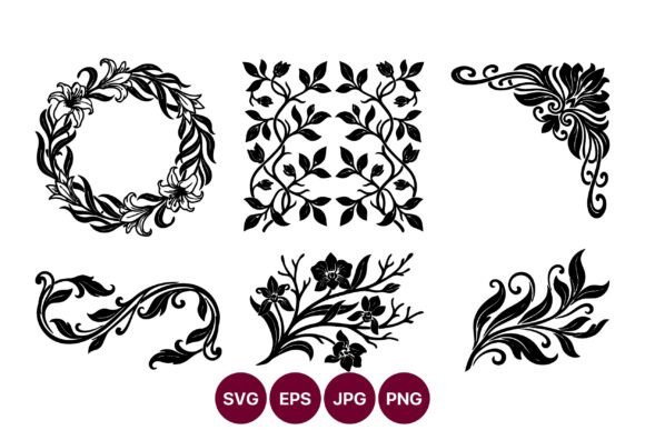 Download Ornamental Floral Flourishes Clip Art - Art Collection