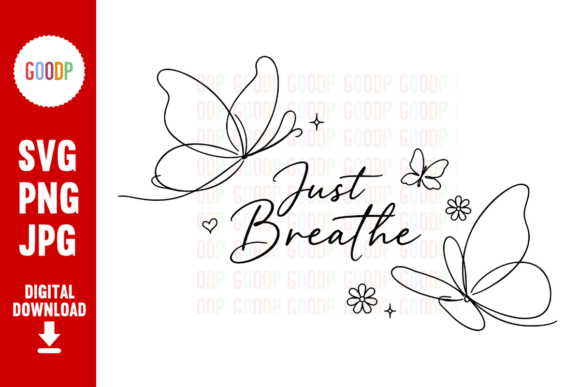 Download Just Breathe Butterfly Line Art PNG - Art Collection