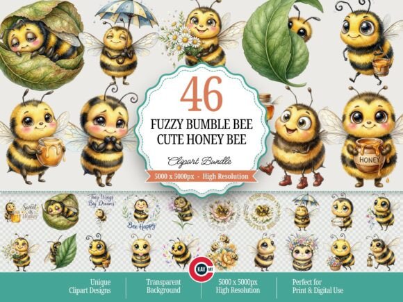 Download Fuzzy Bumble Bee Cute Spring Honey Bee - Premium Bundle