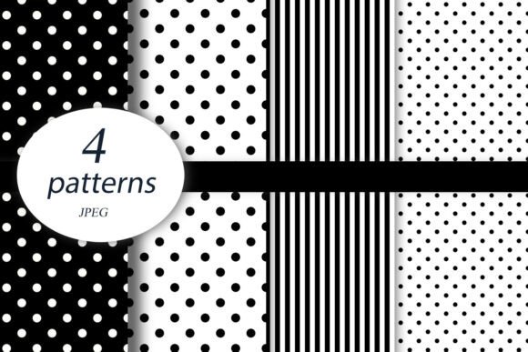 Download Black / White Polka Dot,stripes Patterns - Pattern Collection