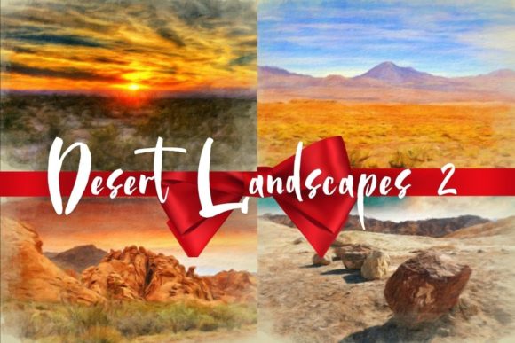 Download Desert Landscapes 2 Watercolor Vignette - Watercolor Collection