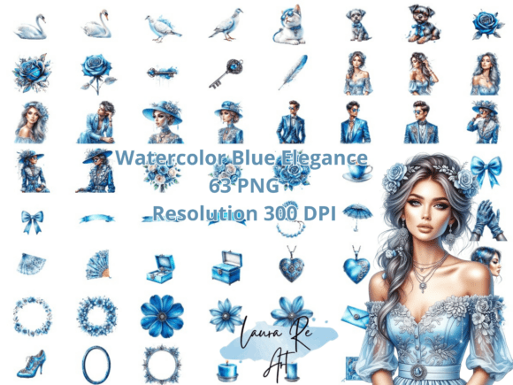 Download Watercolor Blue Elegance - Watercolor Collection